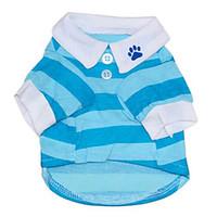 Cat Dog Shirt / T-Shirt Red Blue Dog Clothes Summer Stripe Casual/Daily