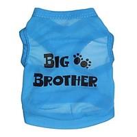 Cat / Dog Shirt / T-Shirt Blue Dog Clothes Spring/Fall Letter Number