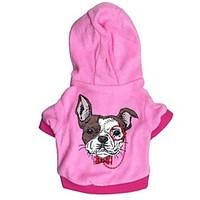 Cat Dog Hoodie Blue Pink Dog Clothes Winter Spring/Fall Cartoon Casual/Daily