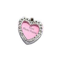 cat dog tag id tag rhinestone hearts silver aluminum