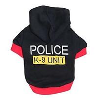 Cat / Dog Hoodie Red / Black Dog Clothes Winter / Spring/Fall Letter Number Fashion / Sports
