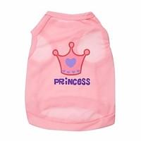 Cat / Dog Shirt / T-Shirt Pink / Rose Dog Clothes Spring/Fall Tiaras Crowns