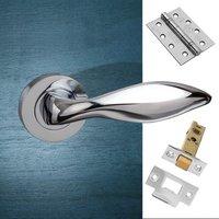 Catania Mediterranean Fire Lever On Rose - Polished Chrome Handle Pack