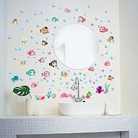 Cartoon Bubble Fish Bathroom Decoration Wall Stickers