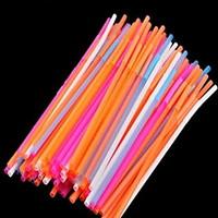 Casual/Daily Drinkware 100 PE Juice Smoothie Straws(100 Light Color Mix Straws)