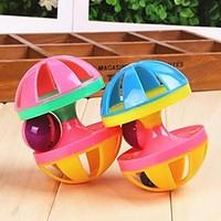 Cat Toy Dog Toy Pet Toys Interactive Squeaking Toy Bell Dumbbell Plastic