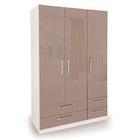 camden high gloss 3 door 4 drawer wardrobe