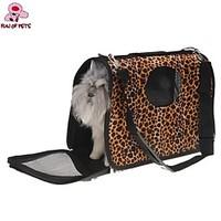 Cat Dog Carrier Travel Backpack Pet Baskets Portable Breathable Brown Fabric