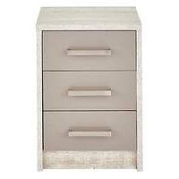 Canyon Gloss 3 Drawer Bedside Table