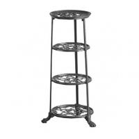 cast in style four tier saucepan stand