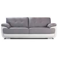 carlton 3 seater leather sofa grey