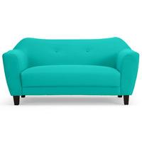 cassie 2 seater fabric sofa teal