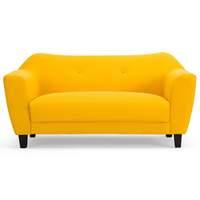 cassie 2 seater fabric sofa yellow