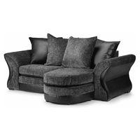 Cali Chaise Rhino Black Elite Grey Right Hand