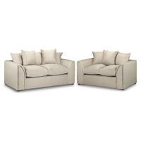 Carter Fabric 3 and 2 Seater Suite Beige