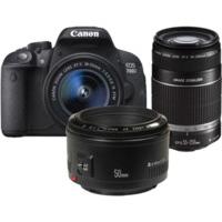 Canon EOS 700D Kit 18-55mm + 55-250mm + 50mm