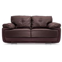 carlton 2 seater leather sofa chocolate