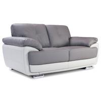 Carlton 3 and 2 Seater Leather Suite Grey