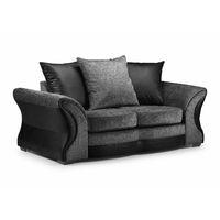 cali 2 seater sofa rhino black elite grey