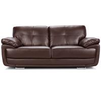 Carlton 3 Seater Leather Sofa Chocolate