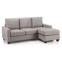 carla reversible fabric corner sofa light grey