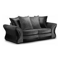 Cali 3 Seater Sofa Rhino Black Elite Grey