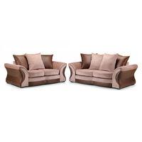 cali 3 and 2 seater suite rhino brown elite beige