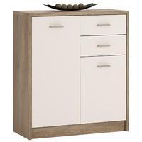 Canyon Grey and Pearl White 2 Door 2 Drawer Cupboard