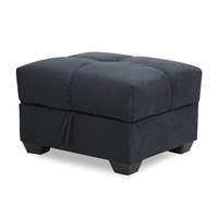 Cate Fabric Ottoman Black