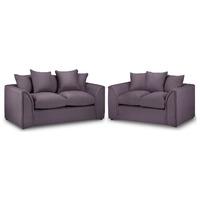 Carter Fabric 3 and 2 Seater Suite Purple
