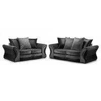 cali 3 and 2 seater suite rhino black elite grey