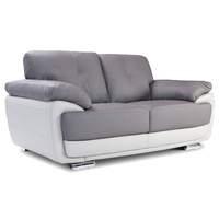 carlton 2 seater leather sofa grey