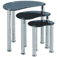 cara nest of tables in black