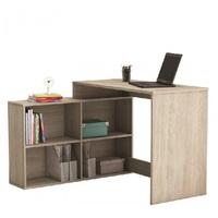 capius modern corner computer desk in shannon oak