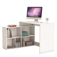 Capius Modern Corner Computer Desk In Pearl White