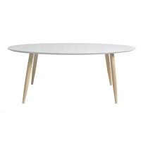 Carter Wooden Coffee Table Oval In White