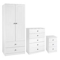 calando 2 drawer 2 door wardrobe 5 drawer chest and 3 drawer bedside s ...