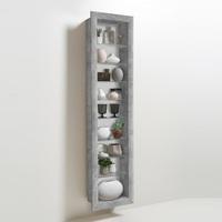 Callie Wall Mounted Display Stand In Light Atelier 8 Glass Shelf