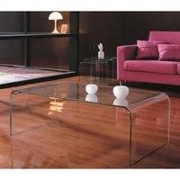 Cascade Bent Glass Coffee Table In Clear