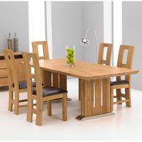 cagliari oak dining table and 6 louis dining chairs