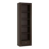 camden tall narrow 1 drawer bookcase dark wenge