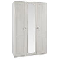 Calando Tall 3 Door Mirrored Wardrobe Cashmere