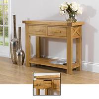 Carlotta Console Table in Solid Oak