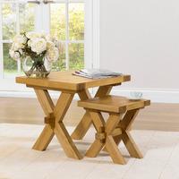 Carlotta Nesting Tables in Solid Oak