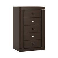 Camden Tall Narrow 5 Drawer Chest Dark Wenge