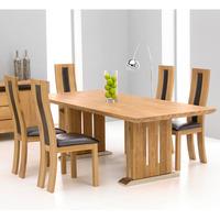 cagliari oak dining table and 6 havana dining chairs