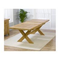 carlotta extending solid oak waxed dining table