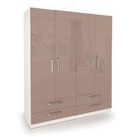 camden high gloss 4 door 4 drawer wardrobe