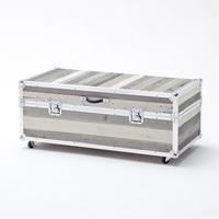 Camber Trunk Coffee Table In Grey With Aluminium Frame