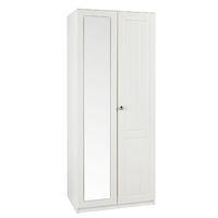 calando 2 door mirrored wardrobe cream